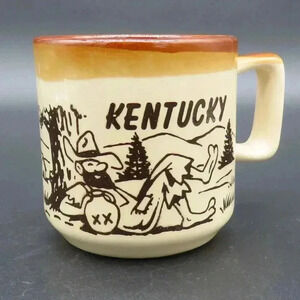 Vintage Kentucky Souvenir State Coffee Mug Moonshine Hillbilly 60s